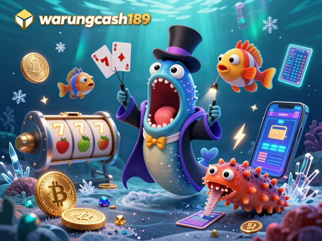 Experience the magic of warungcash189 with thrilling slot action in a vibrant underwater scene.