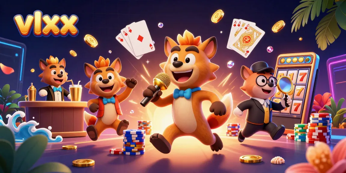 Experience the fun of vlxx as hyenas entertain in a comedy casino club with vibrant gaming elements.